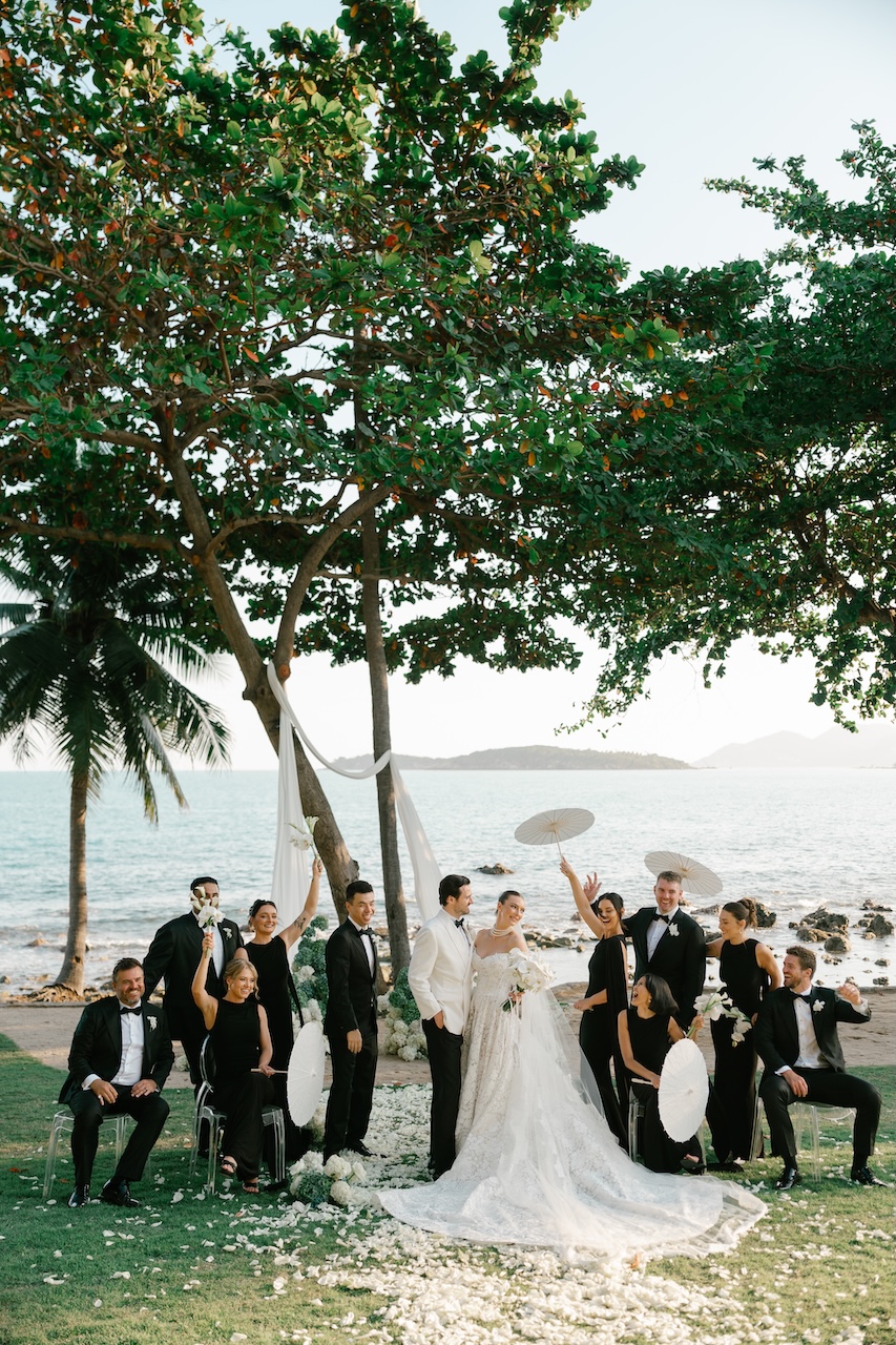 Phoebe and Chris luxury wedding ceremony at Samujana Villas, Koh Samui Thailand